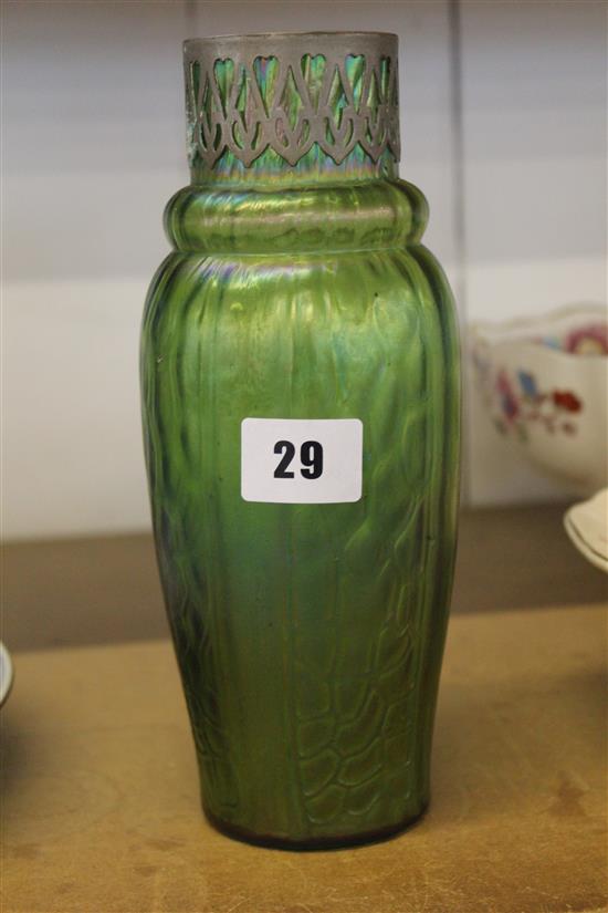 Green Arts & Crafts vase